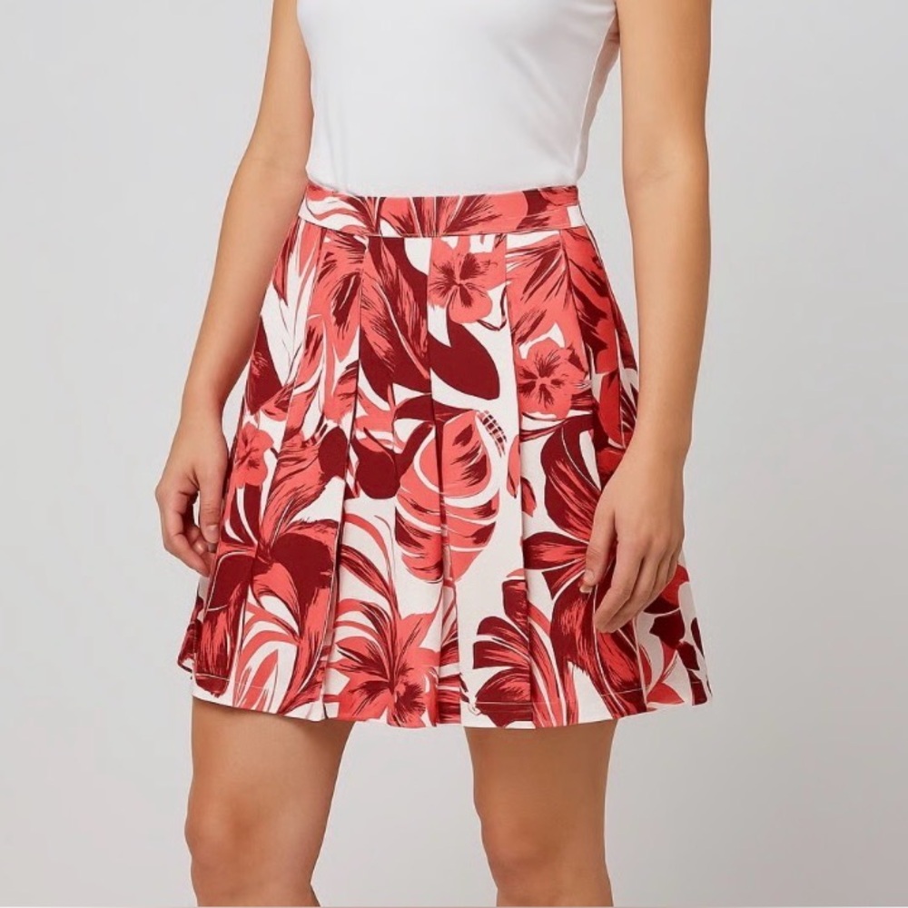 NWOT J. Lindeberg Adina Pleated Golf Skirt in a Hibiscus Pink Size XS